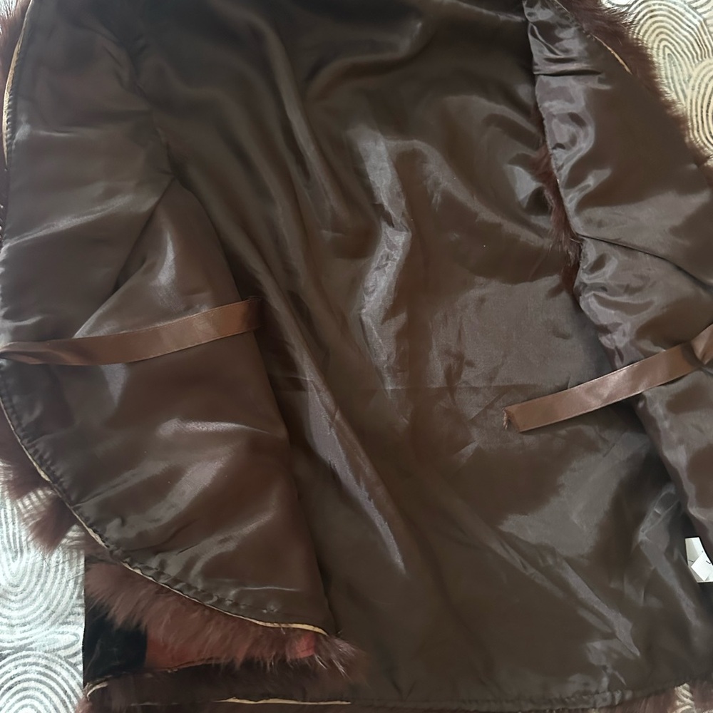 Red Moon Multicolored Patchwork Furtrim Sequin Em… - image 5